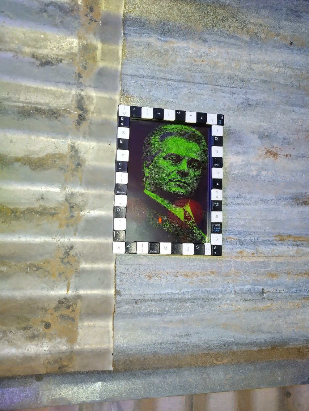 John Gotti Retro Computer Style Framed Art Print In Custom Keyboard Frame